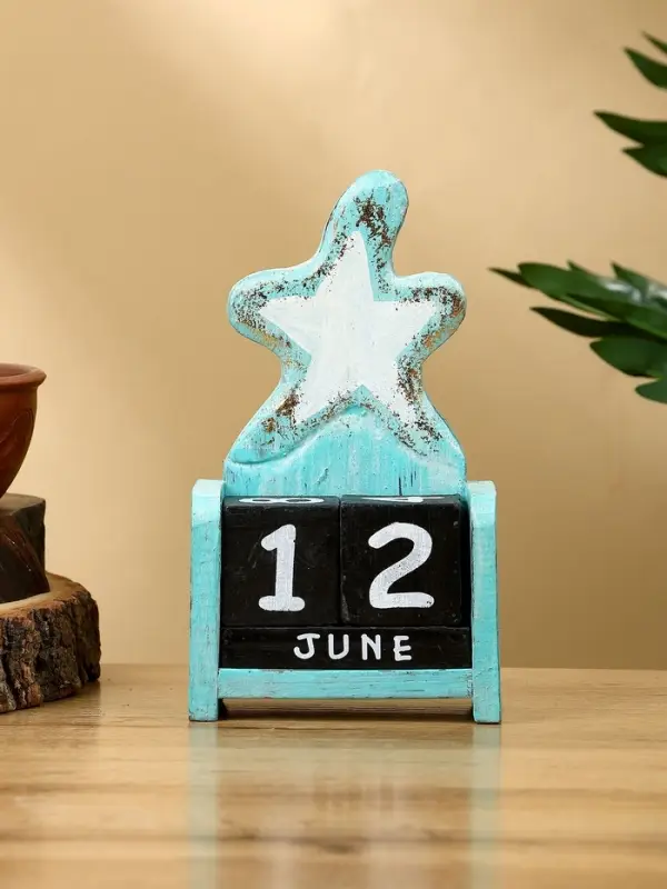 Календарь настольный Календарь настольный "Морская звезда" дерево 11х5х16 см, цв. золотисто-бирюзовый