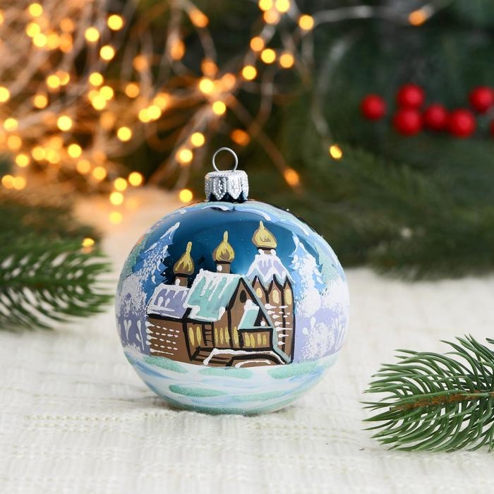 Ёлочный шар d-8 см Ёлочный шар d-8 см "Традиции"