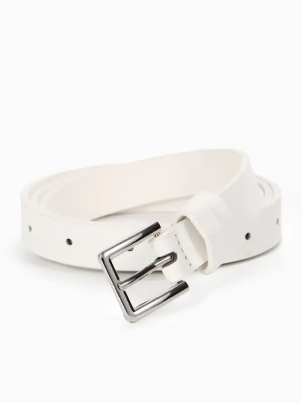 Ремень женский, 1 прокол, 1.8&times;105 см, пряжка металл, белый