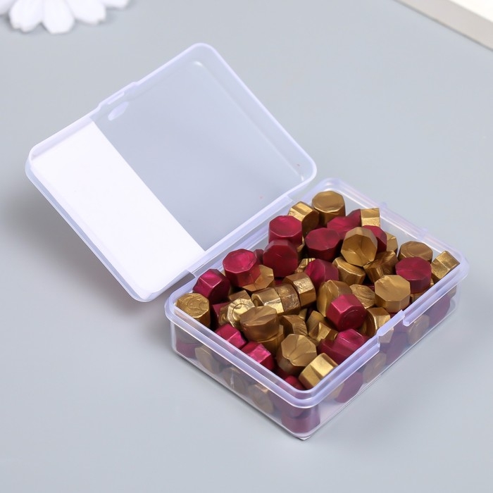 Сургуч в гранулах в коробочке Сургуч в гранулах в коробочке "Восьмигранник" холодная зима 35 гр 2,4х5,5х7 см