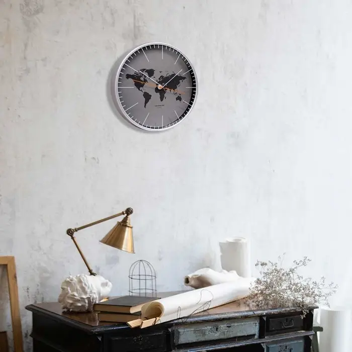 Часы настенные интерьерные &laquo;Материки&raquo;, d=30.5 см, бесшумные