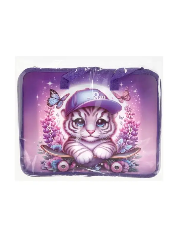 Папка с ручками &laquo;Тигренок&raquo;, А4, пластиковая, 70 мм, 322&times;256 мм