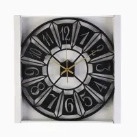 Часы настенные интерьерные &laquo;Гармошка&raquo;, бесшумные, плавный ход, d=40 см, металл, чёрные