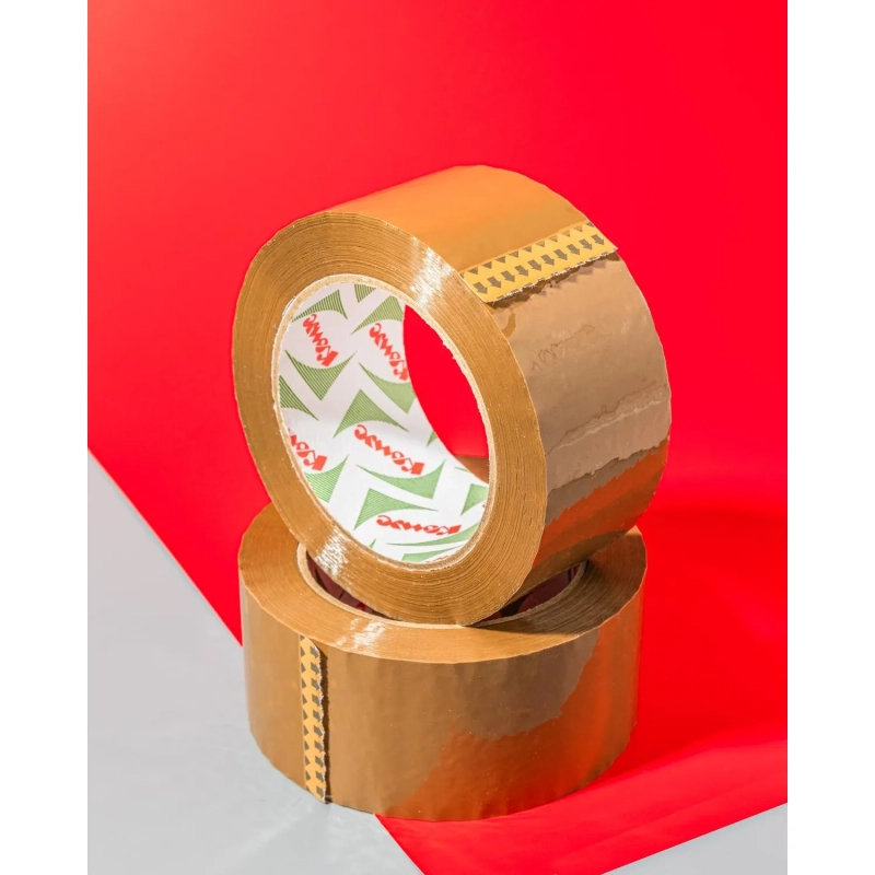Клейкая лента упаковочная Комус 50мм х 100м 50мкм коричневая
