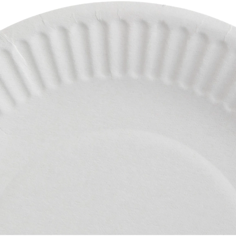 Тарелка одноразовая бум., d 170 мм, белая, КОМУС, 100шт./уп.10уп./кор