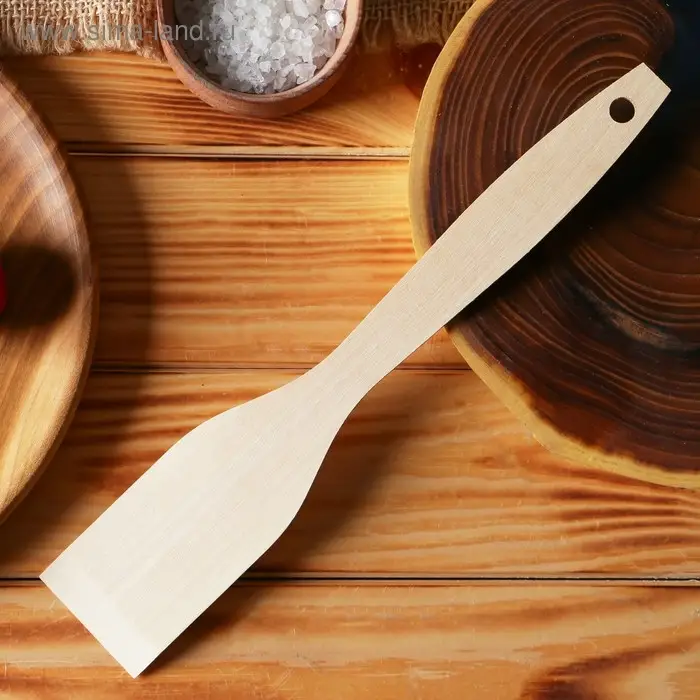 Лопатка деревянная 245х45х4 мм  Лопатка деревянная 245х45х4 мм "Берёза ЛЮКС" большая  ФАСОВКА ПО 100 ШТ