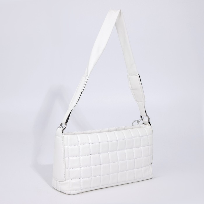 Сумка-багет на молнии, цвет белый Сумка-багет на молнии, цвет белый