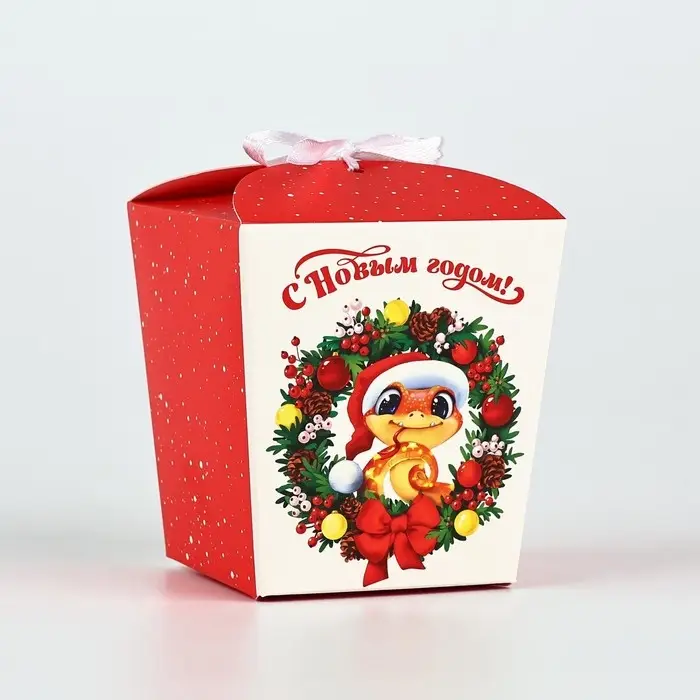 Бонбоньерка новогодняя «Змея 2025», 7.5 х 8 х 7.5 см Бонбоньерка новогодняя «Змея 2025», 7.5 х 8 х 7.5 см