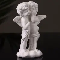 Фигурка гипс &laquo;Ангелы шепчутся&raquo;, 9&times;6.5&times;3.5 см, натуральный
