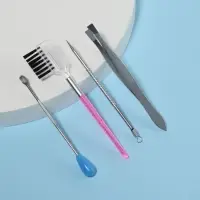 Набор косметологический, 4 предмета, серебристый