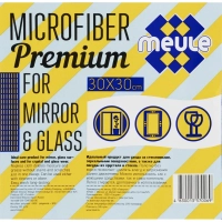 Салфетка хозяйственная MEULE PREMIUM из микрофибры(30Х30) д/стекол,зеркал