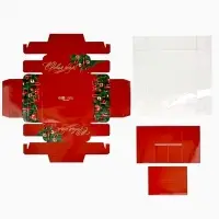 Коробка под 4 конфеты с ячейками «Новогодние украшения», 10 х 10 х 3 см