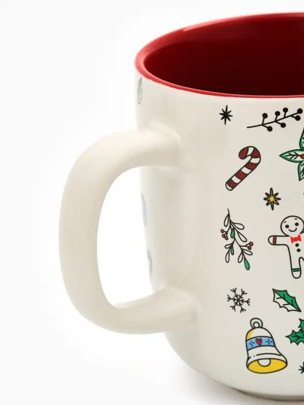 Кружка керамическая новогодняя «Тепла и уюта», 470 мл