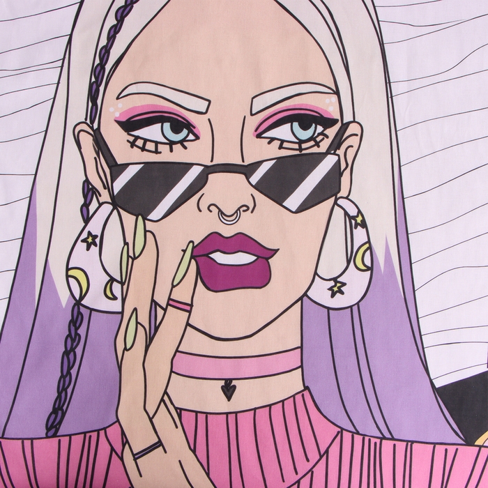 Пододеяльник Пододеяльник "Этель" Beautiful girl, 143*215 см, 100% хлопок, бязь