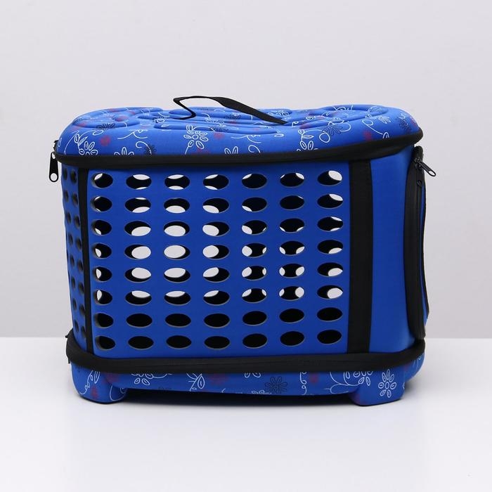 Складная сумка-переноска большая, материал EVA, 42,5 х 37,5 х 29,5 см, синяя Складная сумка-переноска большая, материал EVA, 42,5 х 37,5 х 29,5 см, синяя