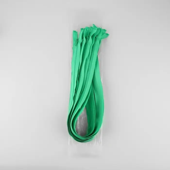 Молния «Спираль», №5, разъёмная, замок автомат, 70 см, зелёная