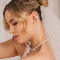 Бусы &laquo;Бантик&raquo;, жемчужины с завязкой, белые, 40 см