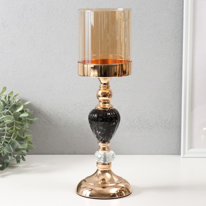 Подсвечник металл на 1 свечу d=10 см Подсвечник металл на 1 свечу d=10 см "Жаклин" 11х11х36 см