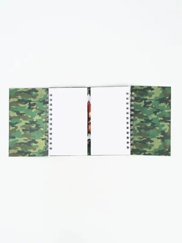 Двойной блокнот на гребне, мягкая обложка, размер 14 х12см, 48 л "Защитнику"