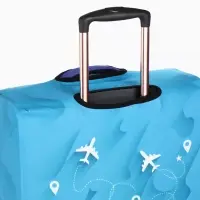 Чехол для чемодана &laquo;Самолеты&raquo;, 24", голубой