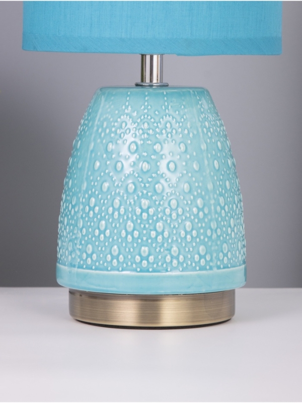 Лампа настольная Лампа настольная "Масаки" 1х40Вт Е14 синий 15х15х30см