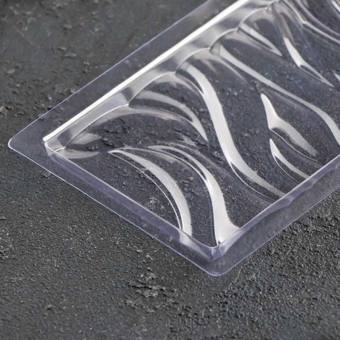 Форма для шоколада «Цунами», пластик, 20,5×10,5×1 см, прозрачная Форма для шоколада «Цунами», пластик, 20,5×10,5×1 см, прозрачная