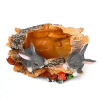 Декоративное кашпо для цветов &laquo;Пень с зайцами&raquo;, 29&times;19&times;17 см, полистоун