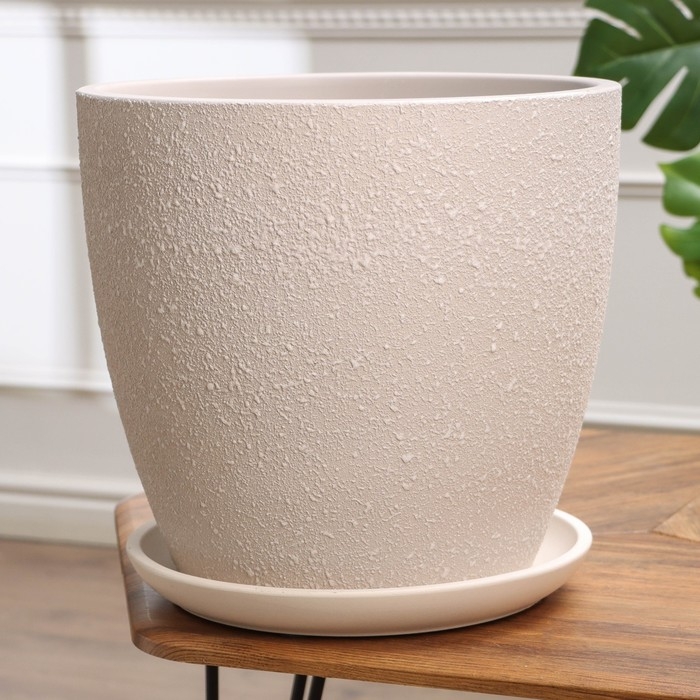 Горшок цветочный Горшок цветочный "Саванна белый бутон №8 ", 22 л