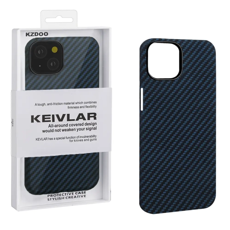Чехол iPh 15 Plus Kevlar Blue Чехол iPh 15 Plus Kevlar Blue