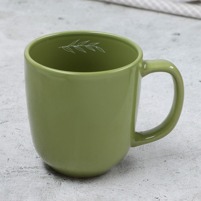 Кружка керамическая Dolce Ceramo «Олива», 450 мл, зелёная Кружка керамическая Dolce Ceramo «Олива», 450 мл, зелёная