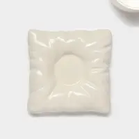 Чайная пара &laquo;Зефирка&raquo;, 3 предмета: чашка 250 мл, блюдце d=13.7 см, ложка, керамика, бежевая