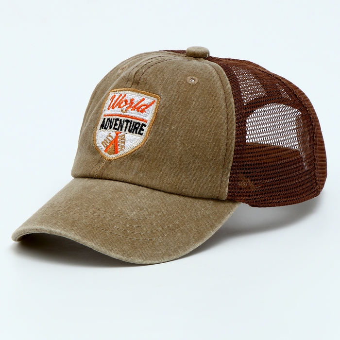 Кепка детская для мальчика с сеткой Adventure, джинса, р-р 52-54, 5-7 лет