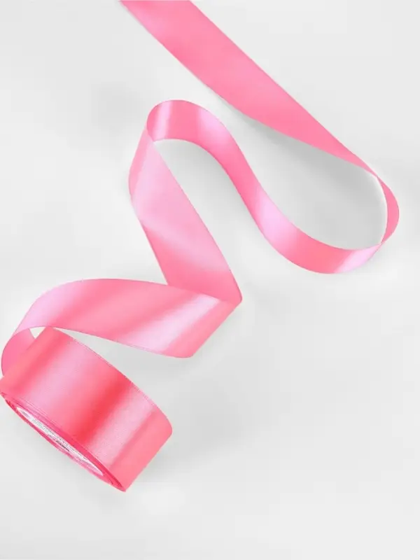 Лента атласная, 40 мм, 23&plusmn;1 м, насыщенно-розовая №05