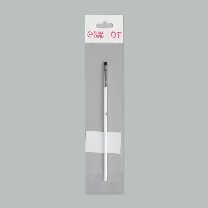 Кисть для дизайна и наращивания ногтей, прямая, плоская, 17.5×0.5 см, белая Кисть для дизайна и наращивания ногтей, прямая, плоская, 17.5×0.5 см, белая