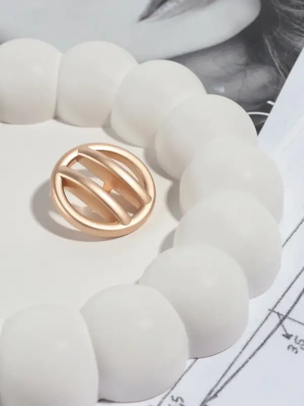 Пуговица металлическая на ножке, декоративная, d=28 мм, матовая, цвет золотой