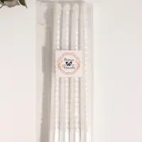 Набор свечей витых, 2.2&times;30 см, 4 шт., перламутровый металлик