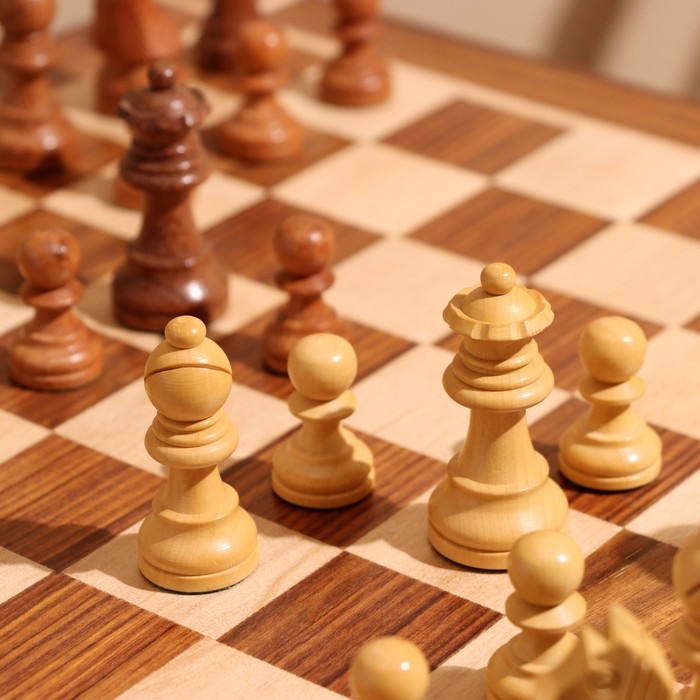 Игра настольная 4в1 (шахматы + домино + шашки + кубики), доска 35х35 см, дерево шишам Игра настольная 4в1 (шахматы + домино + шашки + кубики), доска 35х35 см, дерево шишам