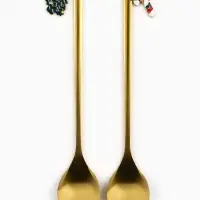 Ложки чайные новогодние &laquo;Роскошного нового года&raquo;, 2 шт., h=14.8 см