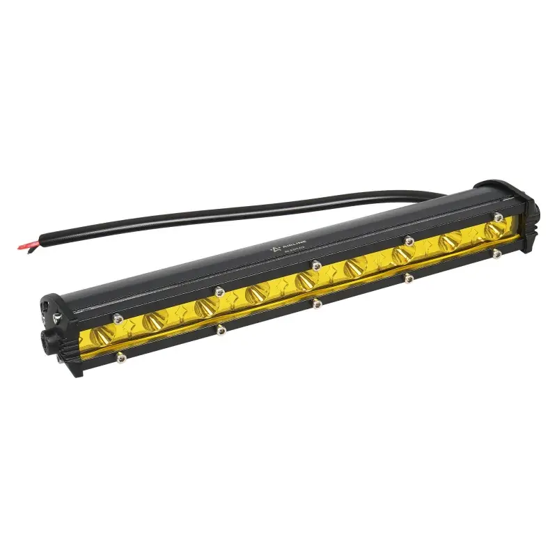 Фара (балка) светодиод. однорядная, 9LED, желтый дальний свет, 13.5Вт, 264x30x47мм, 12/24В