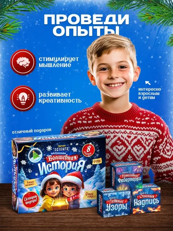 Набор для опытов «Волшебная история», 8 опытов Набор для опытов «Волшебная история», 8 опытов