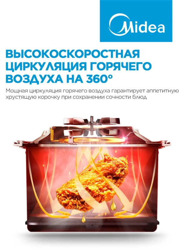 Аэрогриль MAF-1075W, 7 л, 8 программ, сенсорное управление