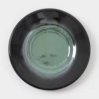 Чайная пара Хорекс Verde notte, чашка 200 мл, блюдце d=15.5 см, фарфор, чёрная, зелёная
