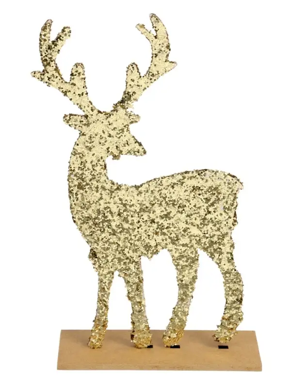 Декор новогодний Лесная мастерская &laquo;Яркий олень&raquo; золотой, 6&times;14&times;24 см