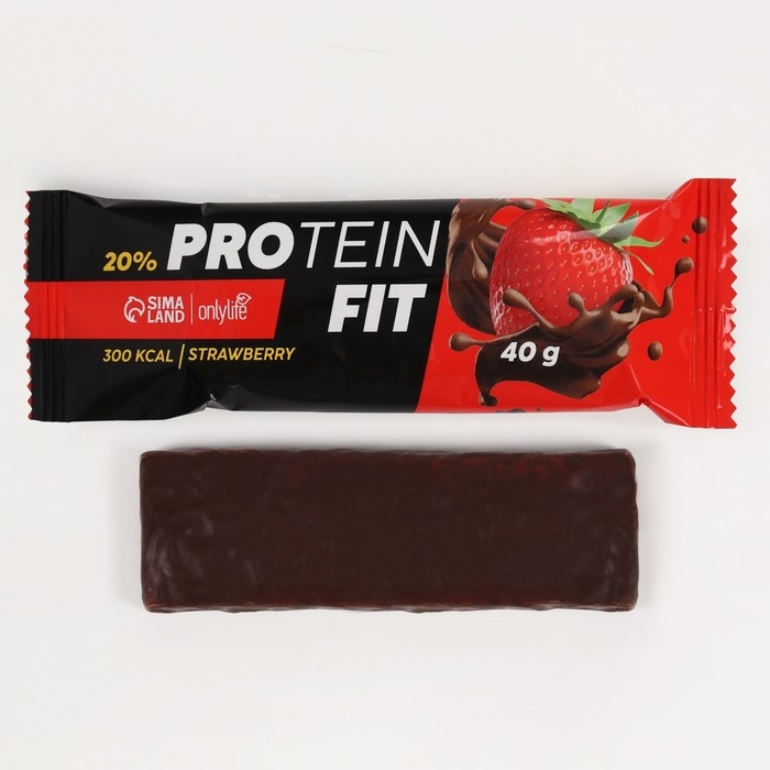 Протеиновый батончик Protein Bar, вкус: клубника, 40 г Протеиновый батончик Protein Bar, вкус: клубника, 40 г