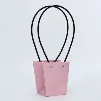 Сумка для цветов тиснение пудра влагостойкая, 12&times;12 - 8&times;8 - 12.5 см