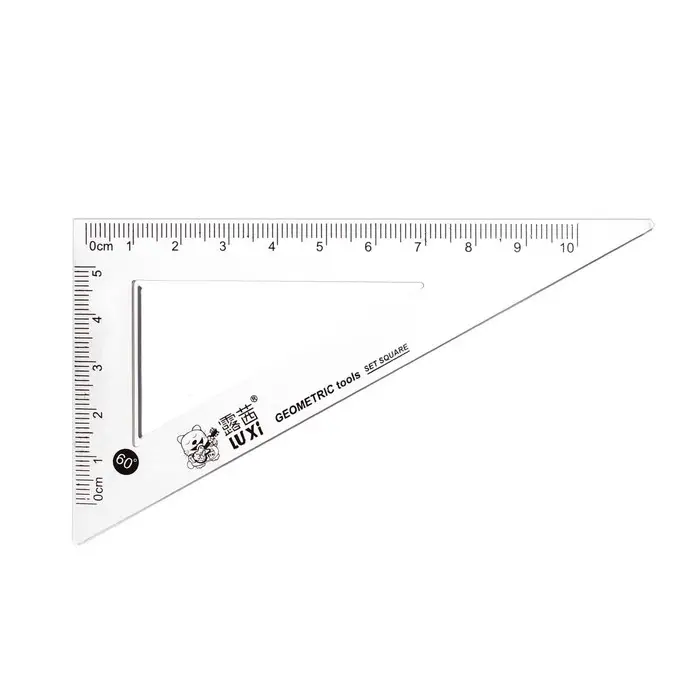 Набор треугольников, 2 штуки, 10 см Набор треугольников, 2 штуки, 10 см "Животные", прозрачный, пластик, в пакете