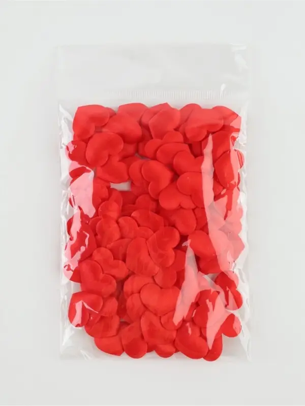 Сердечки декоративные, набор 100 шт., 2 см, красные