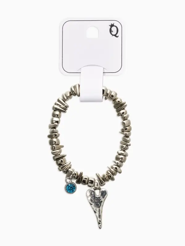 Браслет "Стиляшка" крошка, цвет голубой в серебре