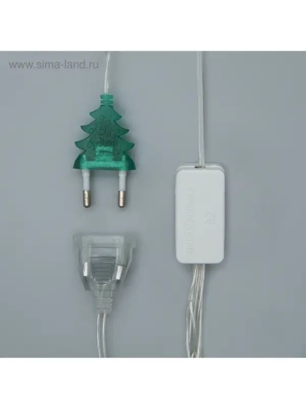 Гирлянда &laquo;Занавес&raquo; 2&times;1.5 м с насадками &laquo;Шарики&raquo;, IP20, прозрачная нить, 360 LED, свечение мульти (RG/RB), мигание, 220 В