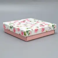 Коробка подарочная складная, упаковка, «Цветочная нежность», 20 х 20 х 5 см